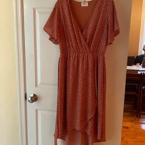 Polka dot Salmon dress